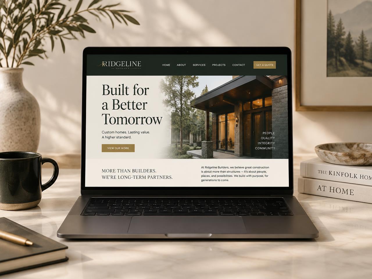 Ridgeline Contracting website preview